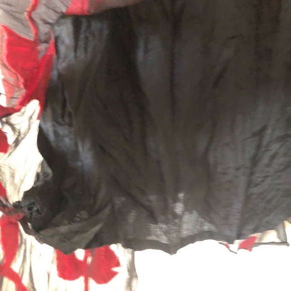 Vintage AXL silk blend red and black v-neck dress - Picture 13 of 15